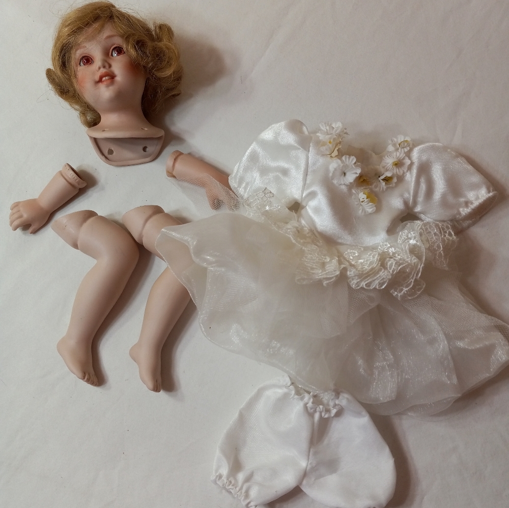Vtg Papa's Little Sailor Georgetown  Collection, Head, Arms, legs And Dress